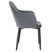Стул на металлокаркасе Vener black / gray