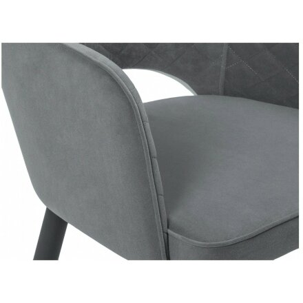Стул на металлокаркасе Vener black / gray 