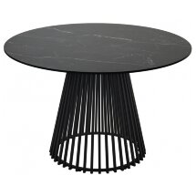 Керамический стол Terni 120 керамика черный мрамор матовый matt black marble solid ceramic / черный