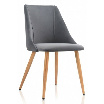 Стул на металлокаркасе Morgan dark gray / wood 