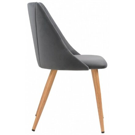 Стул на металлокаркасе Morgan dark gray / wood 