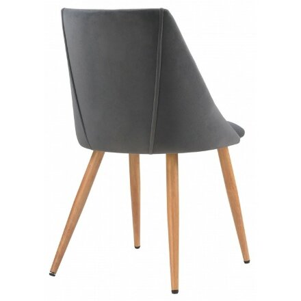 Стул на металлокаркасе Morgan dark gray / wood 