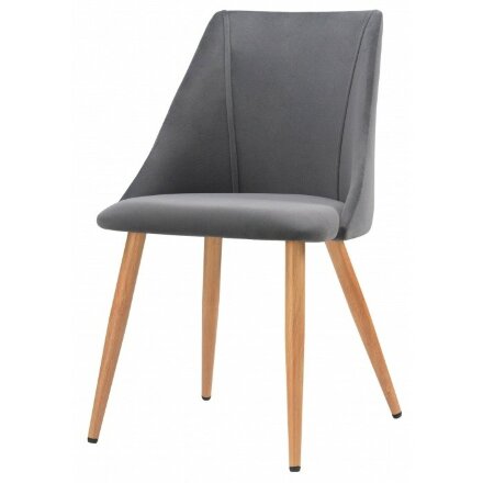 Стул на металлокаркасе Morgan dark gray / wood 