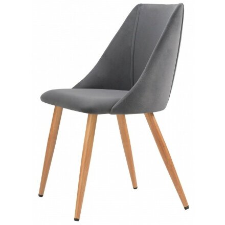 Стул на металлокаркасе Morgan dark gray / wood 