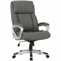 Кресло офисное BRABIX PREMIUM &quot;Level EX-527&quot;, пружинный блок, рециклированная кожа, серое, 531937