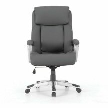 Кресло офисное BRABIX PREMIUM &quot;Level EX-527&quot;, пружинный блок, рециклированная кожа, серое, 531937