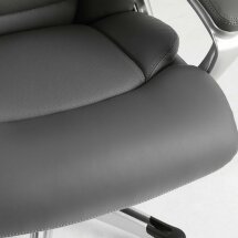 Кресло офисное BRABIX PREMIUM &quot;Level EX-527&quot;, пружинный блок, рециклированная кожа, серое, 531937