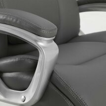 Кресло офисное BRABIX PREMIUM &quot;Level EX-527&quot;, пружинный блок, рециклированная кожа, серое, 531937