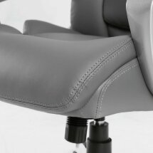 Кресло офисное BRABIX PREMIUM &quot;Level EX-527&quot;, пружинный блок, рециклированная кожа, серое, 531937