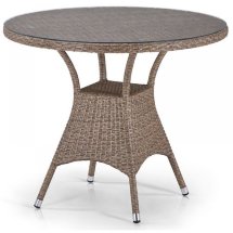 Плетеный стол T197AT-W56-D90 Light Brown