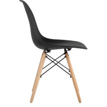 Стул Eames Style DSW черный (разборный каркас)