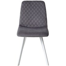 Стул DAIQUIRI BLUVEL-14 GREY / белый каркас, велюр М-City
