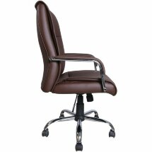 Кресло офисное BRABIX &quot;Space EX-508&quot;, экокожа, хром, коричневое, 531164