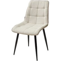 Стул CHIC VF-01/ VF-02 светло-бежевый/ бежевый, ткань/ черный каркас М-City