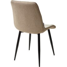Стул CHIC VF-01/ VF-02 светло-бежевый/ бежевый, ткань/ черный каркас М-City