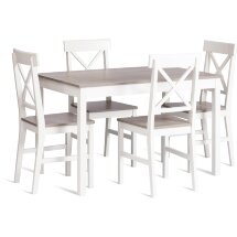 Обеденный комплект Хадсон (стол + 4 стула)/ Hudson Dining Set (mod.0104)