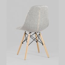Стул Stool Group DSW SOFT светло-серый обивка рогожка ножки массив бука металлический каркас