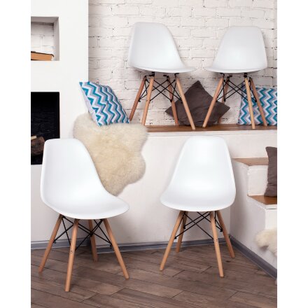 Стул Eames Style DSW белый x4 