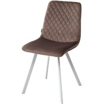Стул DAIQUIRI BLUVEL-38 LATTE / белый каркас, велюр М-City