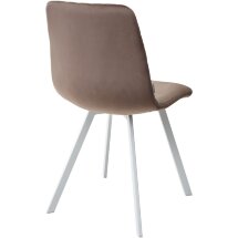 Стул DAIQUIRI BLUVEL-38 LATTE / белый каркас, велюр М-City