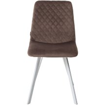 Стул DAIQUIRI BLUVEL-38 LATTE / белый каркас, велюр М-City