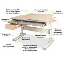 Детская парта Mealux Toronto + полка S-50