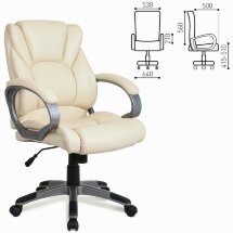 Кресло офисное BRABIX &quot;Eldorado EX-504&quot;, экокожа, бежевое, 531167
