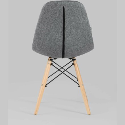 Стул Stool Group DSW SOFT темно-серый обивка рогожка ножки массив бука металлический каркас 
