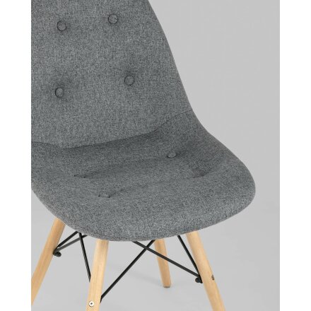Стул Stool Group DSW SOFT темно-серый обивка рогожка ножки массив бука металлический каркас 