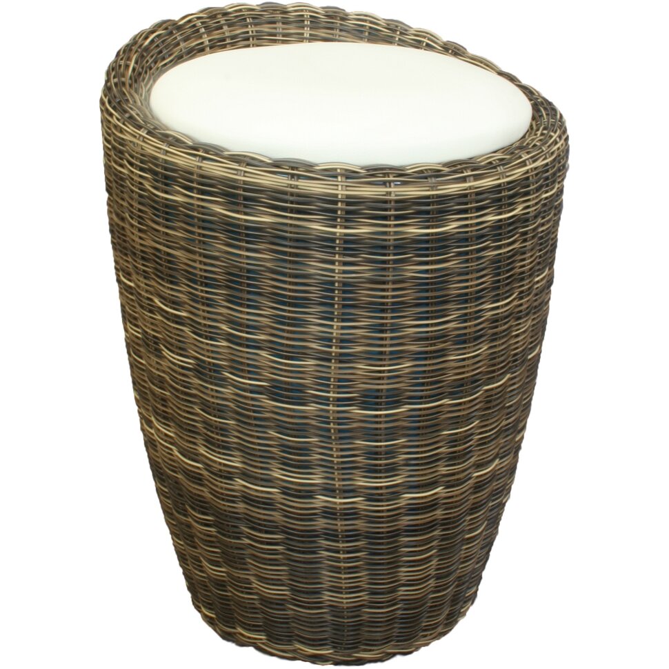 Табурет с местом для хранения LM-1100Rattan, чёрный Табурет с местом для хранения LM-1100Rattan, чёрный