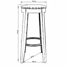 LMZ-701H Стул барный деревянный