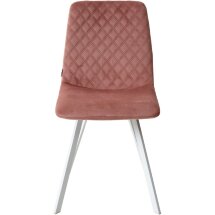 Стул DAIQUIRI BLUVEL-52 PINK / белый каркас, велюр М-City