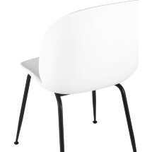 Стул пластиковый Stool Group Beetle белый ножки металл черный