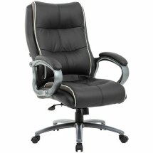 Кресло офисное BRABIX PREMIUM &quot;Strong HD-009&quot;, НАГРУЗКА до 200 кг, экокожа черная, ткань серая, 531945