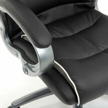 Кресло офисное BRABIX PREMIUM &quot;Strong HD-009&quot;, НАГРУЗКА до 200 кг, экокожа черная, ткань серая, 531945
