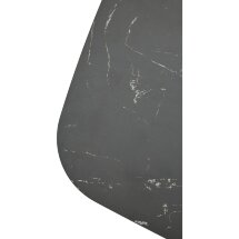 Стол MATERA 160 NERO KL-116 Черный мрамор матовый, итальянская керамика/ черный каркас, ®DISAUR