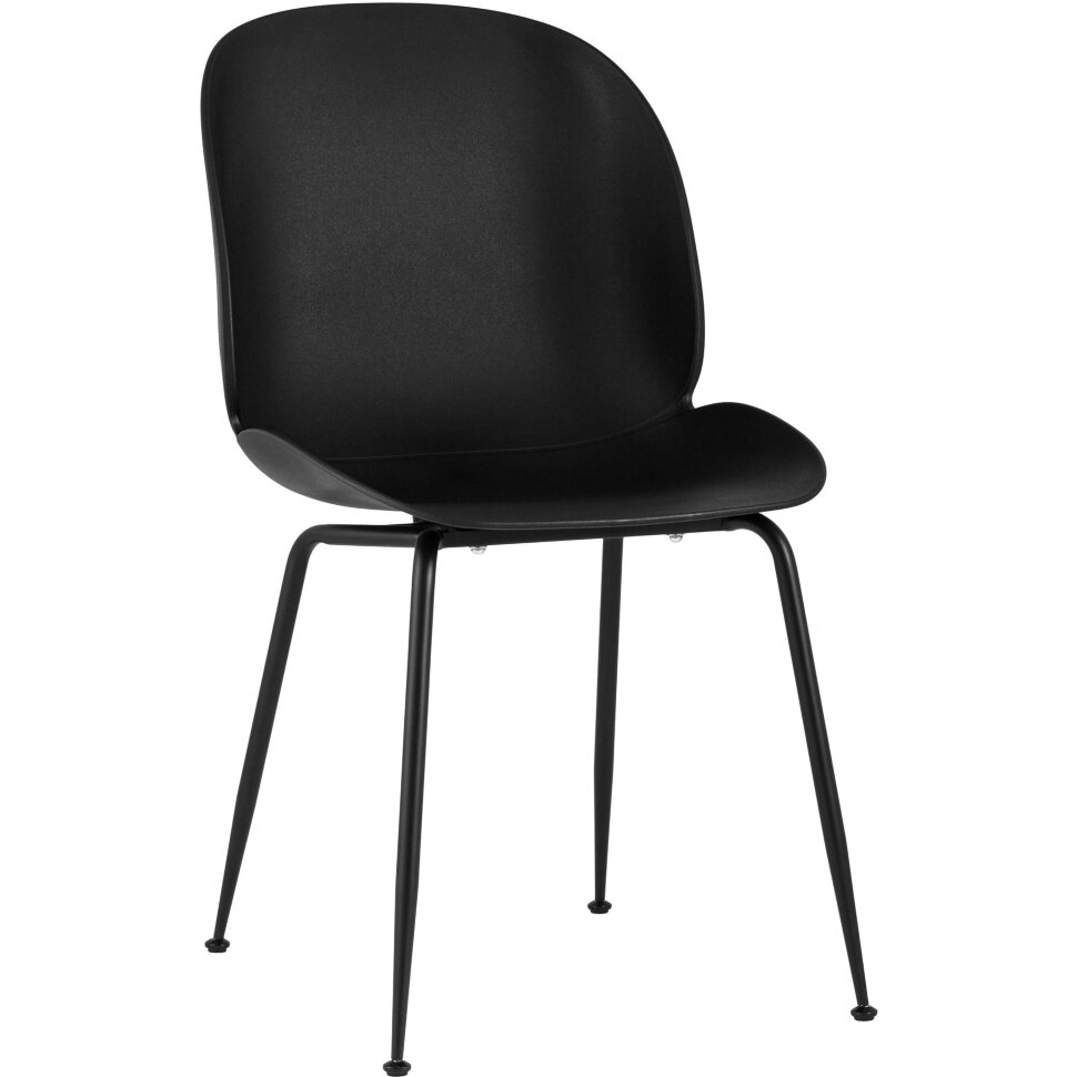 Стул пластиковый Stool Group Beetle черный ножки металл черный Стул пластиковый Stool Group Beetle черный ножки металл черный