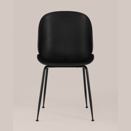 Стул пластиковый Stool Group Beetle черный ножки металл черный 