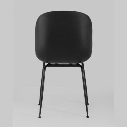 Стул пластиковый Stool Group Beetle черный ножки металл черный 