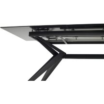 Стол URBINO 180 MATTE STATUARIO Белый мрамор матовый, керамика/ черный каркас, ®DISAUR