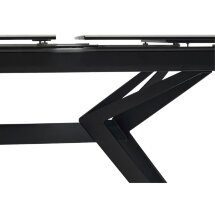 Стол URBINO 180 MATTE STATUARIO Белый мрамор матовый, керамика/ черный каркас, ®DISAUR