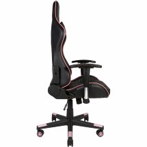 Кресло офисное / Lotus GTO / черная экокожа фиолетовая окантовка/ пластиковая крестовина
