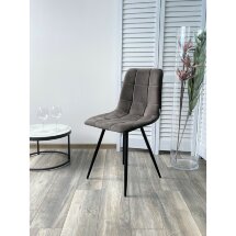Стул UNO 25 ГРАФИТ #14, велюр / ЧЕРНЫЙ, М-City