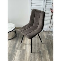 Стул UNO 25 ГРАФИТ #14, велюр / ЧЕРНЫЙ, М-City