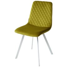 Стул DAIQUIRI BLUVEL-75 OLIVA / белый каркас, велюр М-City