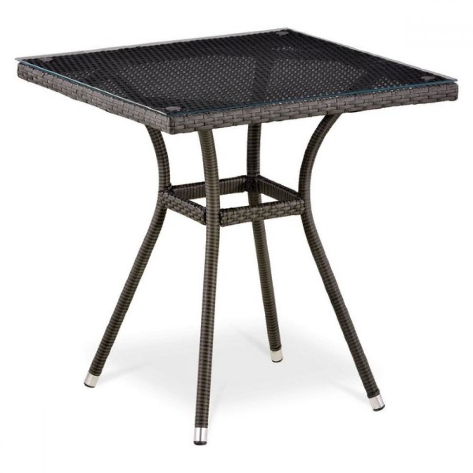 Плетеный стол T282BNT-W53-70x70 Brown Плетеный стол T282BNT-W53-70x70 Brown