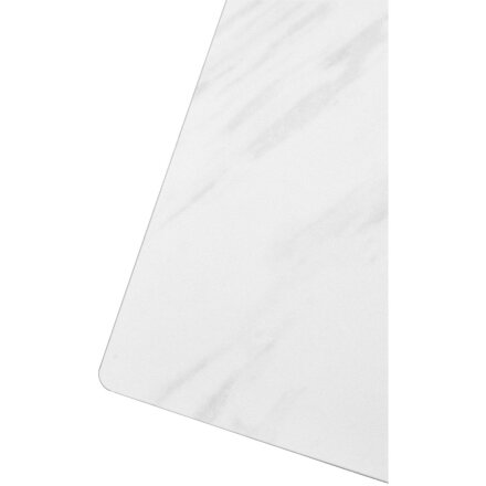 Стол FONDI 180 MARBLES KL-99 Белый мрамор матовый, итальянская керамика/ черный каркас, ®DISAUR 