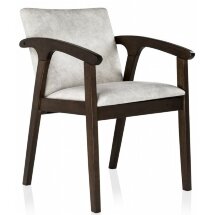 Стул деревянный Lono tobacco / light grey