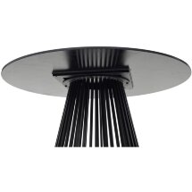 Стол TERNI 120 MATT BLACK MARBLE SOLID CERAMIC Черный мрамор матовый, керамика /Черн.каркас, ®DISAUR