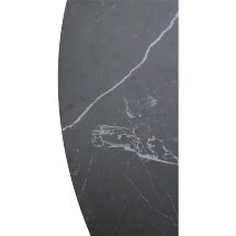 Стол TERNI 120 MATT BLACK MARBLE SOLID CERAMIC Черный мрамор матовый, керамика /Черн.каркас, ®DISAUR